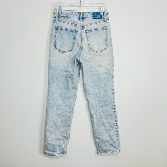 Abercrombie & fitch the 90s straight ultra high Classic Blue Denim Jeans size 6 - Picture 4 of 6